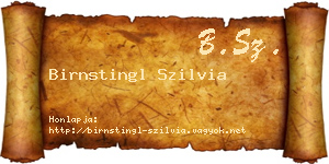 Birnstingl Szilvia névjegykártya